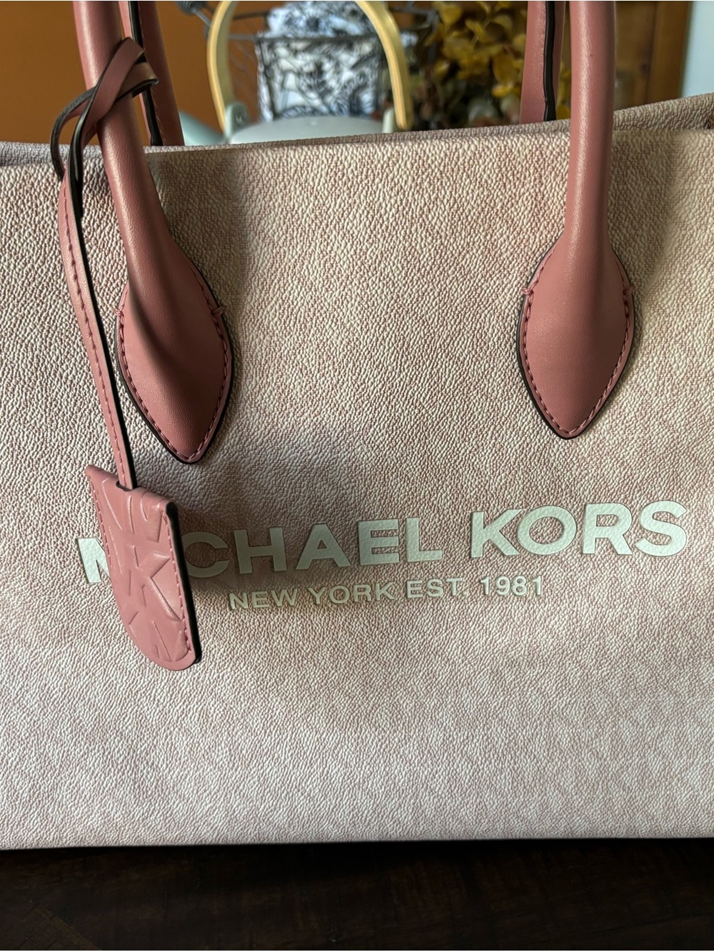 Michael Kors Blush Pink Tote with Logo Tag